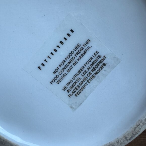 Pottery Barn White Ceramic Bathroom Set – 4 Pc (Lotion, Brush, Stuff, Things) - Picture 10 of 10